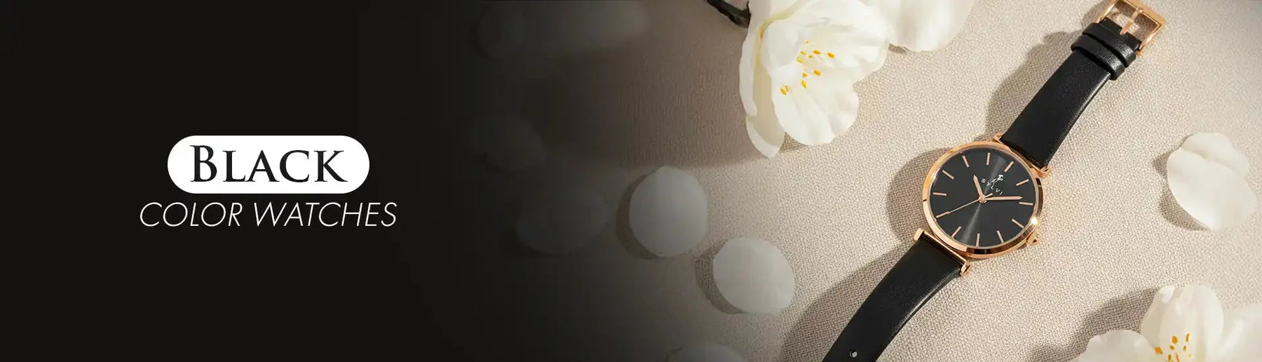 Sylvi Black Color Watches Collection Banner Image