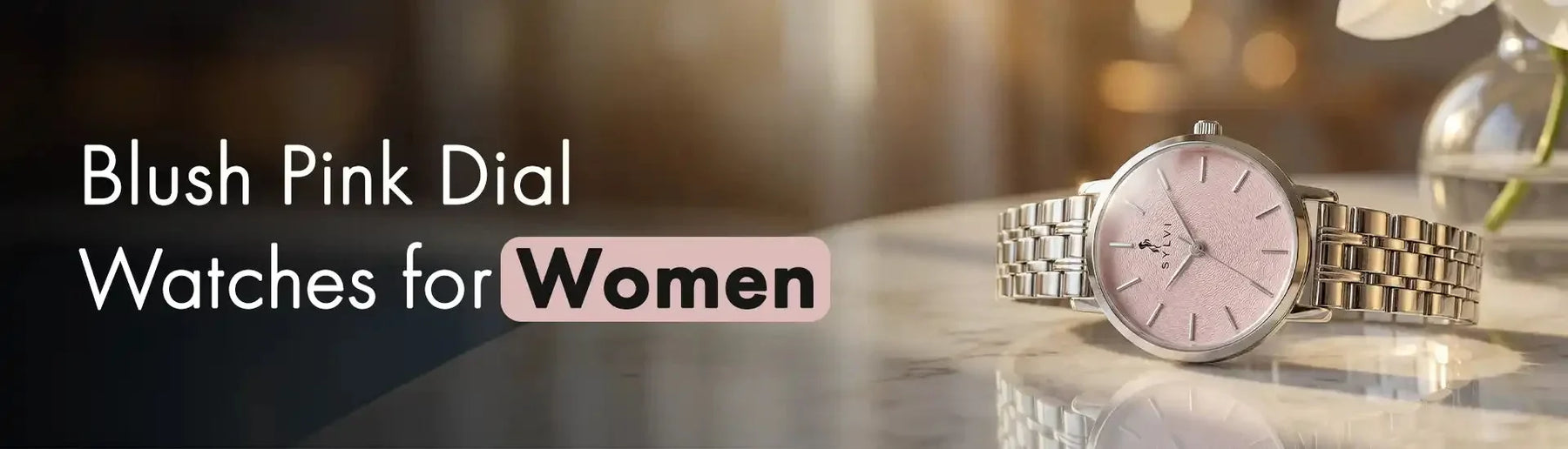 Pink Blush Dial Watches for Women