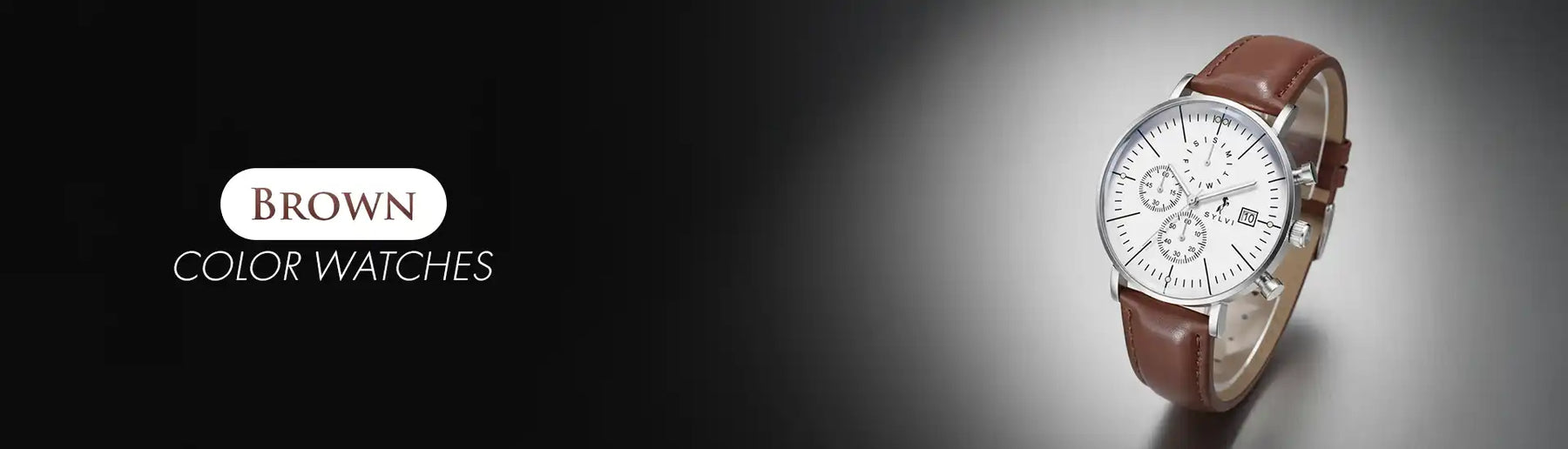 Sylvi Brown Color Watch Collection Banner Image