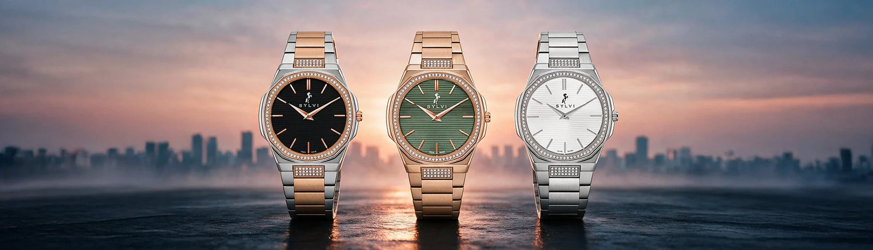 Sylvi Launch Blade Crystal watches India