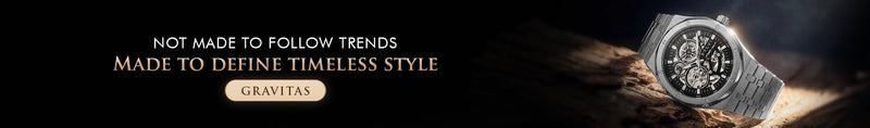 Sylvi Gravitas automatic watch premium promotional bar banner