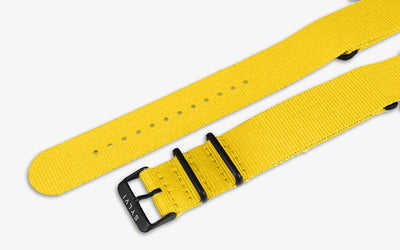Sylvi 24mm Yellow Fabric Nylon Watch Strap Buy Online