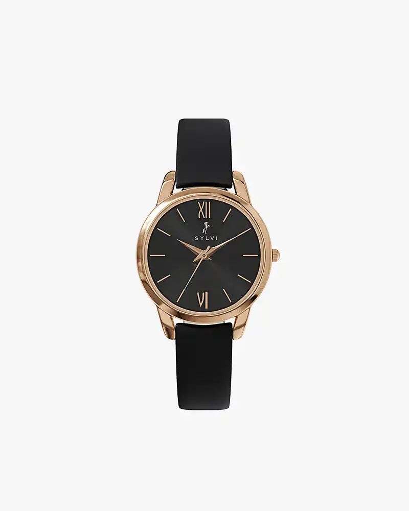 Dazzle Black Rose Leather