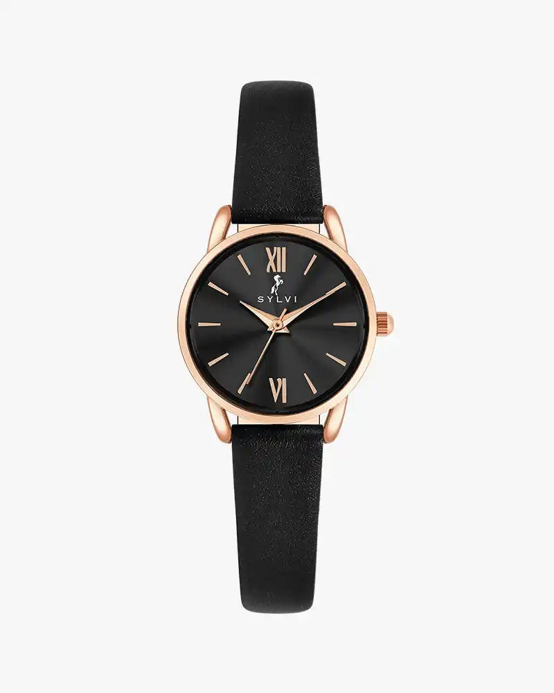 Dazzle Black Rose Leather