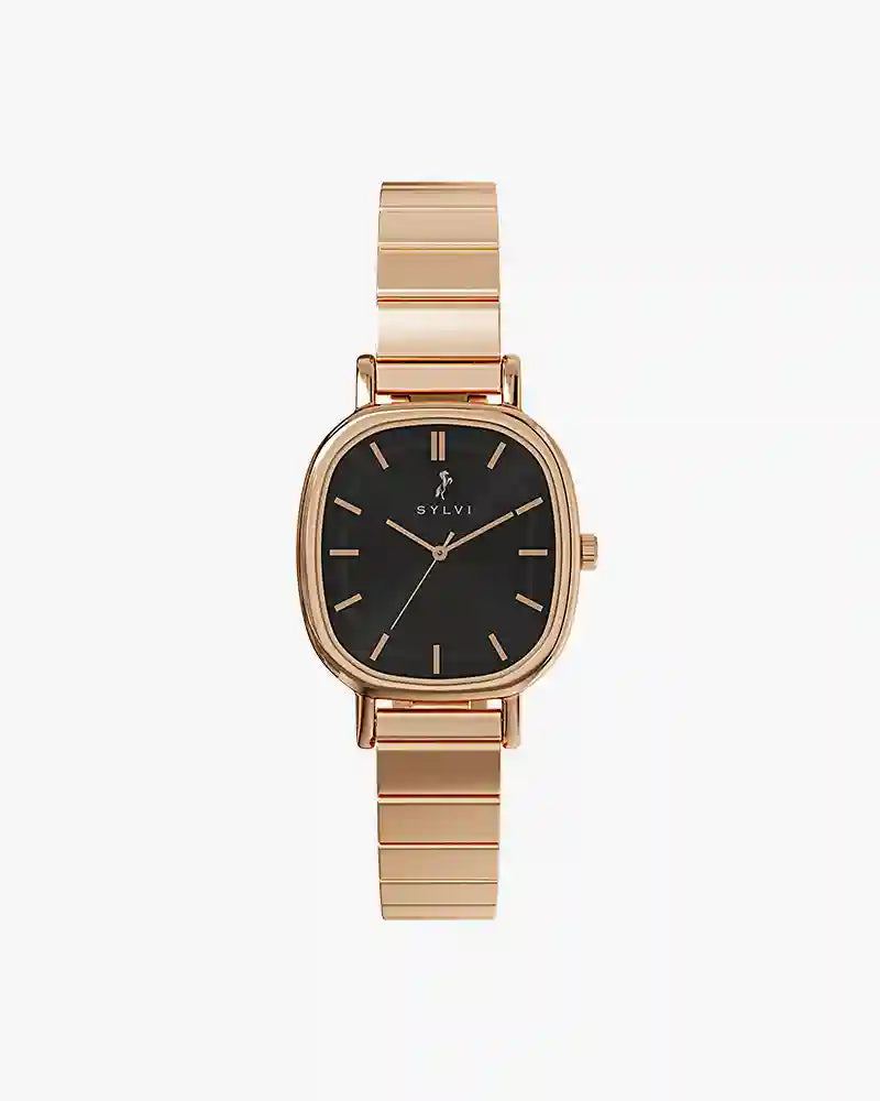 Ellore Black Rosegold Link