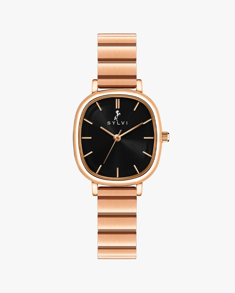 Ellore Black Rosegold Link