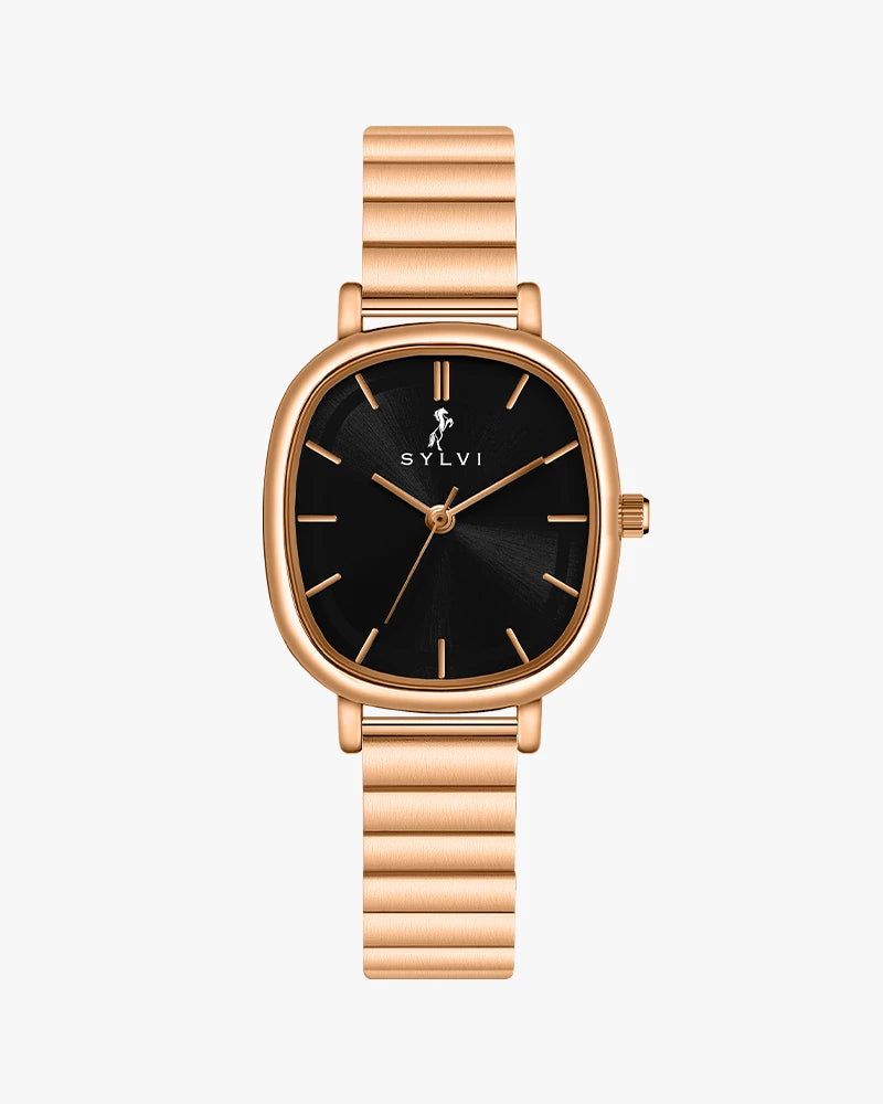 Ellore Black Rosegold Link
