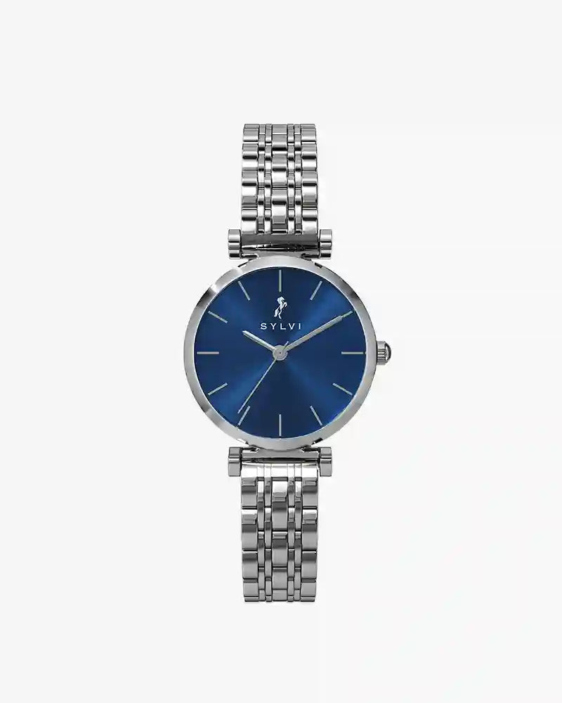 Serene Lavish Blue Silver Steel
