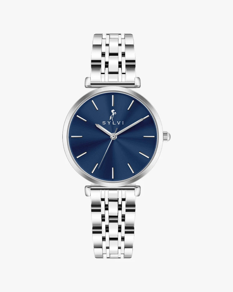 Serene Lavish Blue Silver Steel