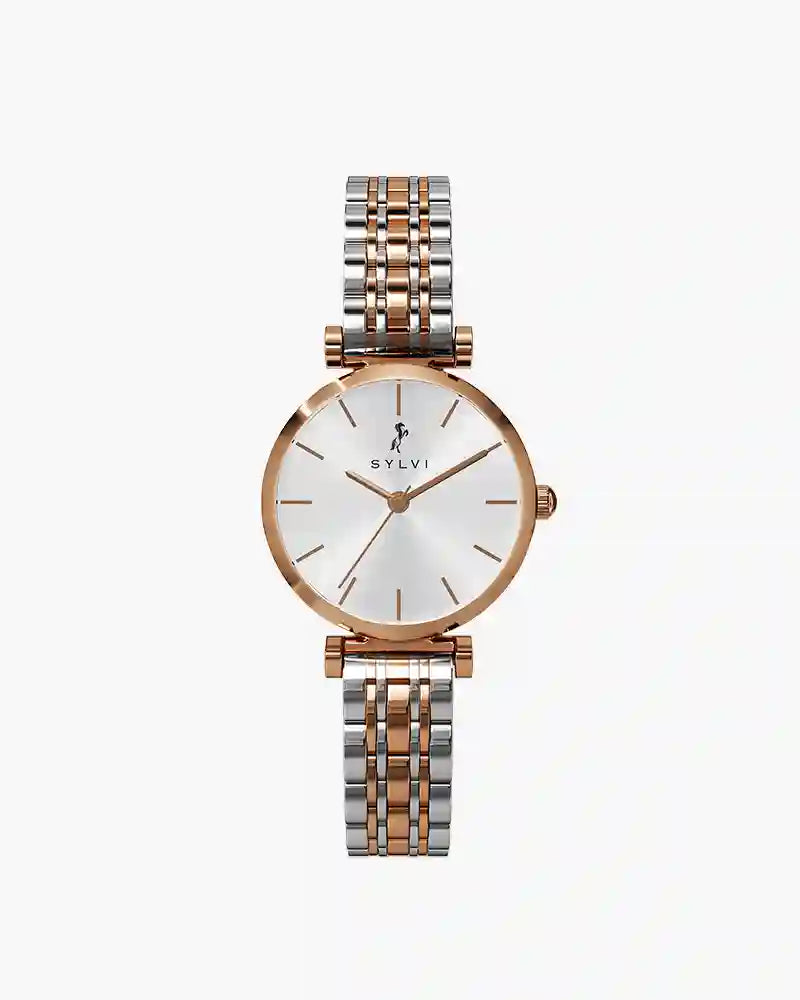 Serene Silver Rosegold Steel