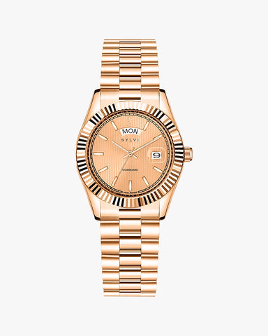 Sylvi Starboard Rosegold Watch for Women Front Angle Image