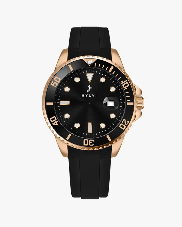 Ocean-X Black Rosegold Silicone