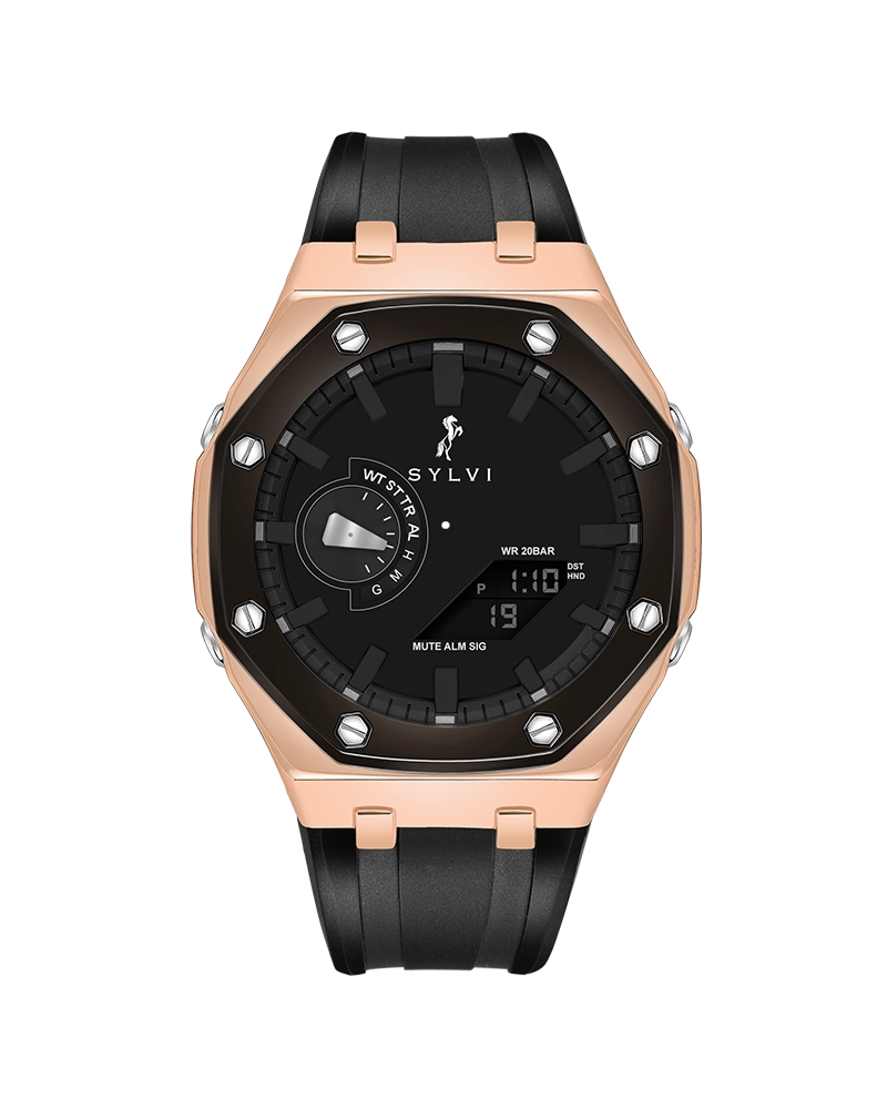 Sylvi Certified Imperfect Rig One 'O One Rosegold Black - WT Max men's watch