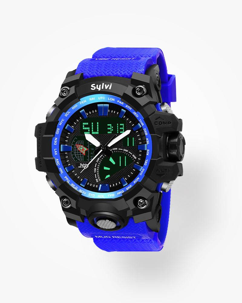 Blue digital watches hot sale