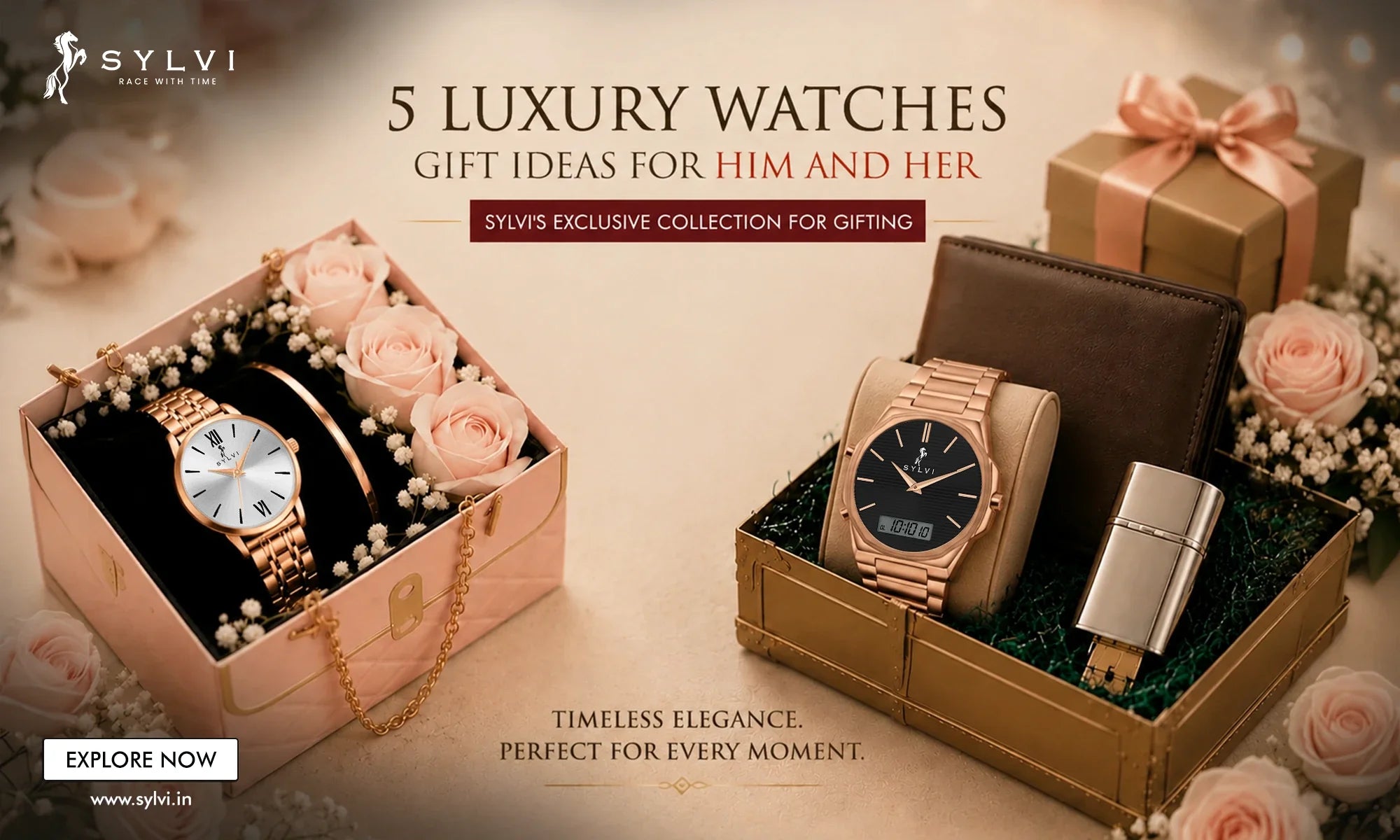 5 Luxury Watches Gift Ideas for Him and Her: Sylvi's Exclusive Collection for Gifting