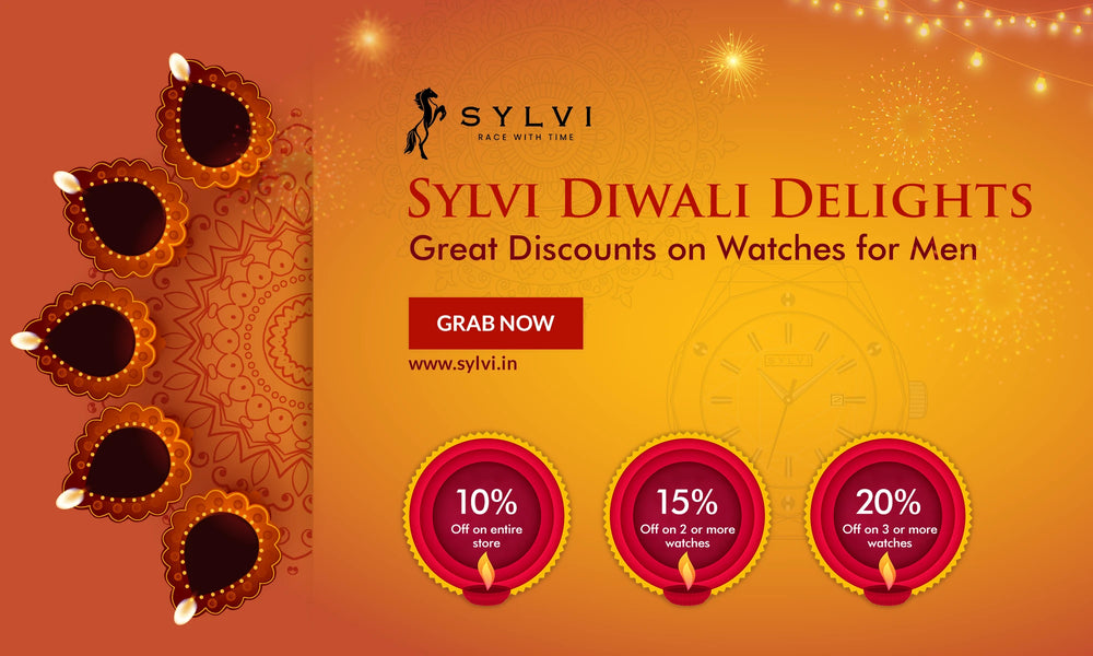 Diwali Sale 2023 Sylvi Diwali Delights Offers on Watches for Men on Online Shopping