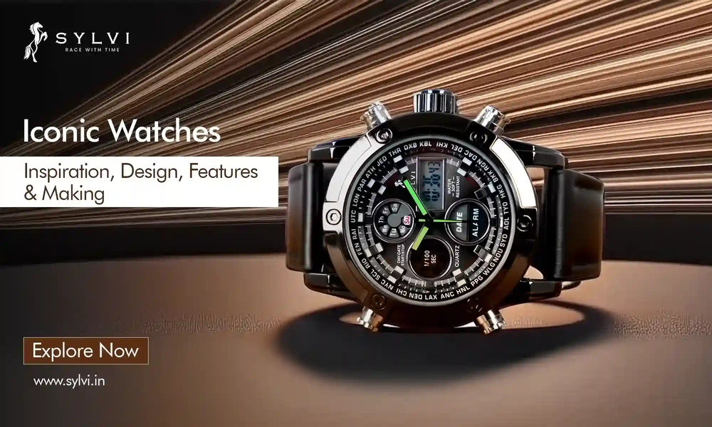 Sylvi Iconic Watches City Street Art in Analog Digital Charm