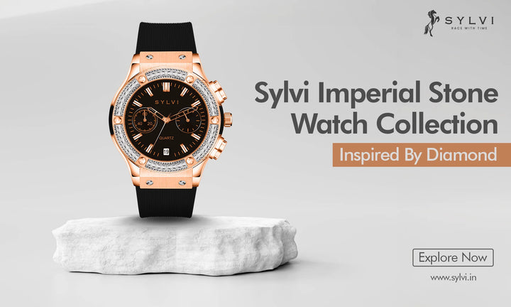 Sylvi Imperial Stone Watch - Inspired By Diamond Studded Watch