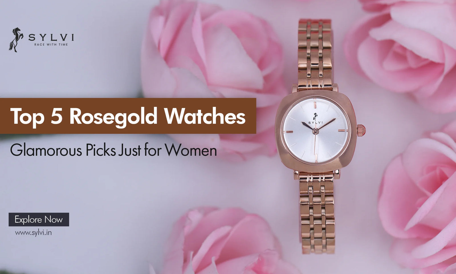 Gold pink watch best sale