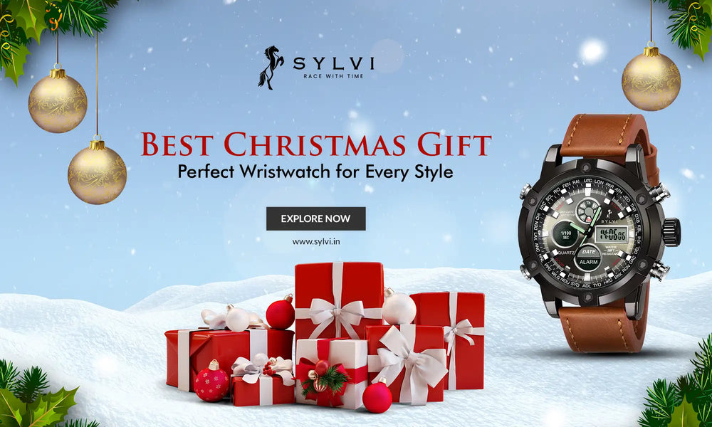 Unique Christmas Gift Ideas The Perfect Wristwatch for Every Style Sylvi Gifting Guide Iconic Brown Leather Strap Watch for Men
