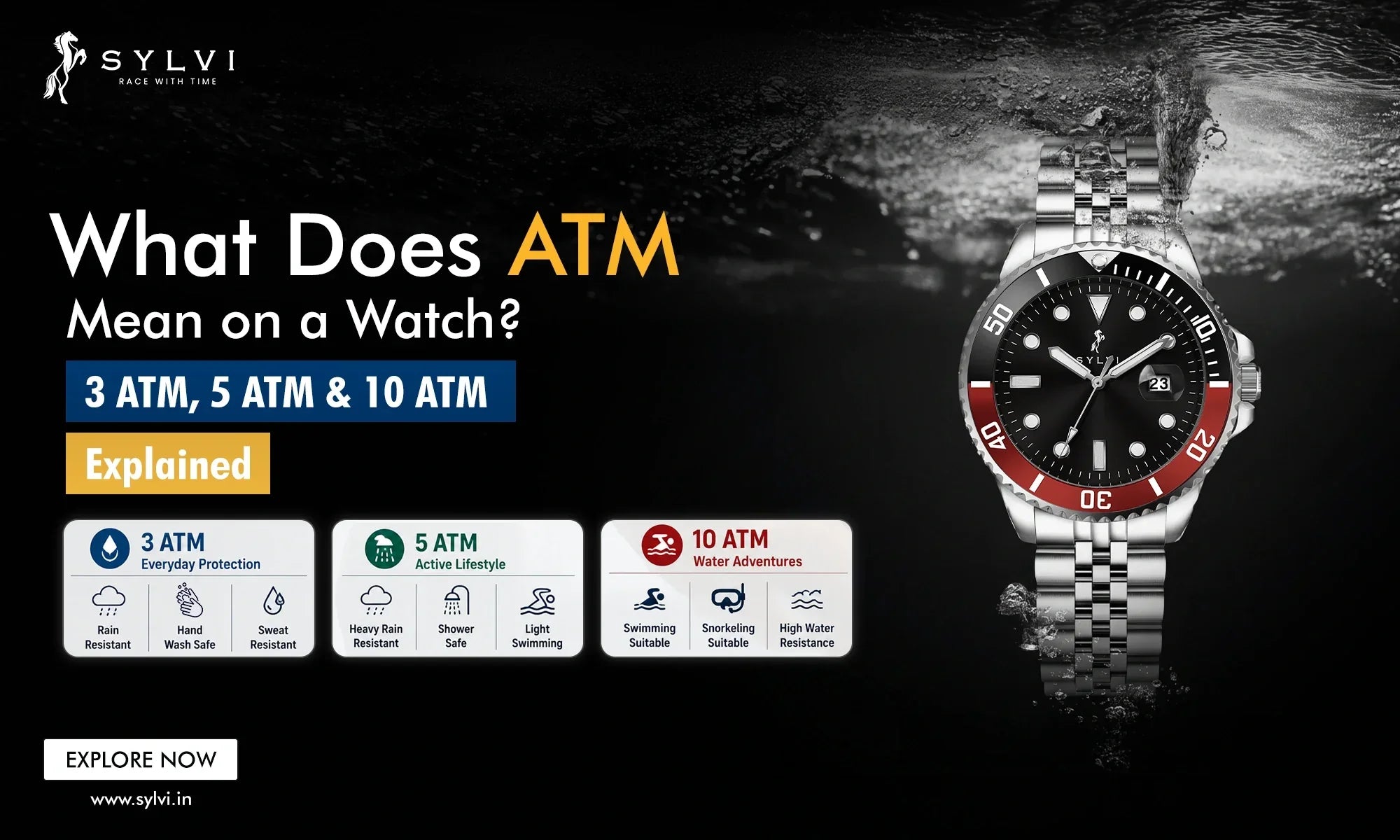 What Does ATM Mean on a Watch? 3 ATM, 5 ATM & 10 ATM Explained