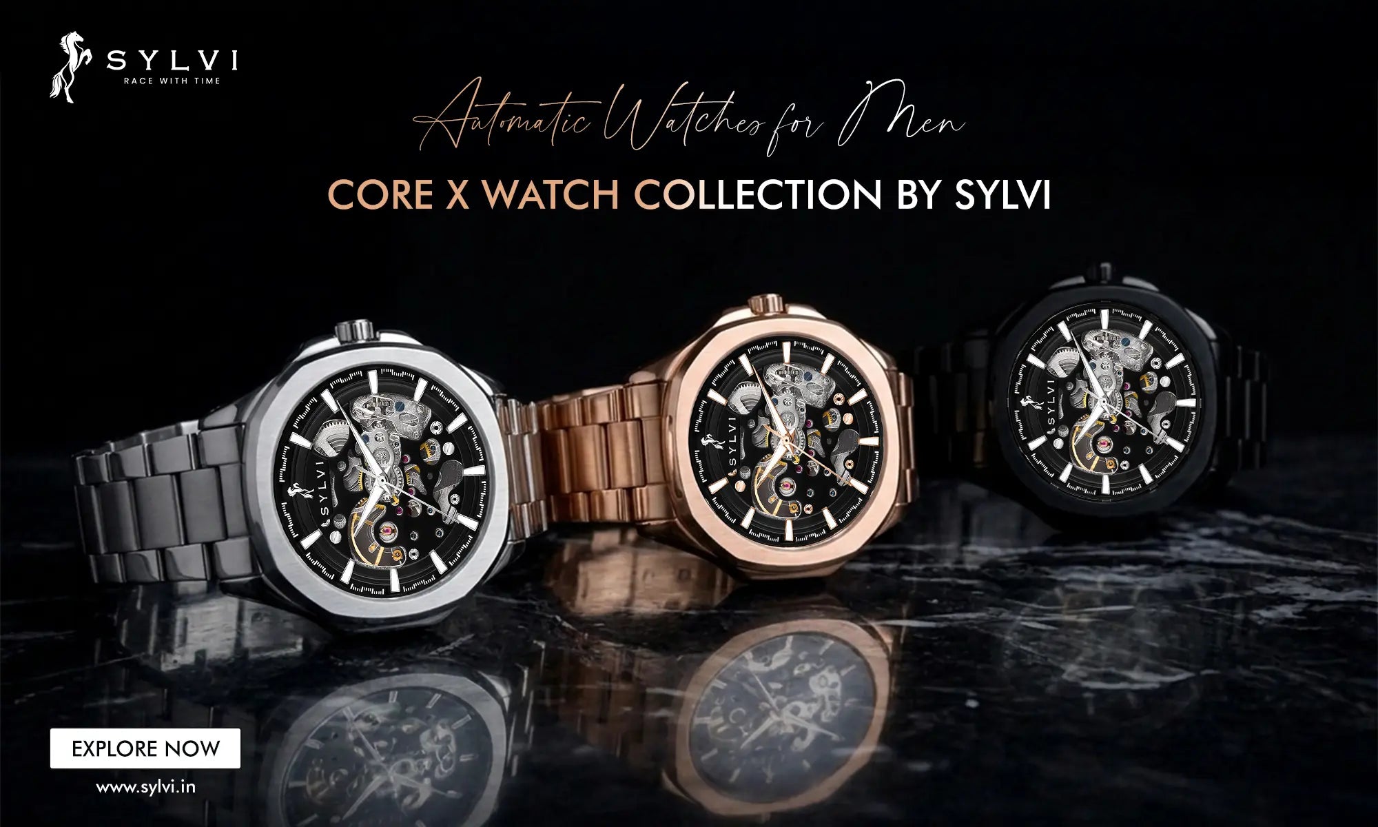 Automatic Mechanical Watches for Men Core-X watch By Sylvi
