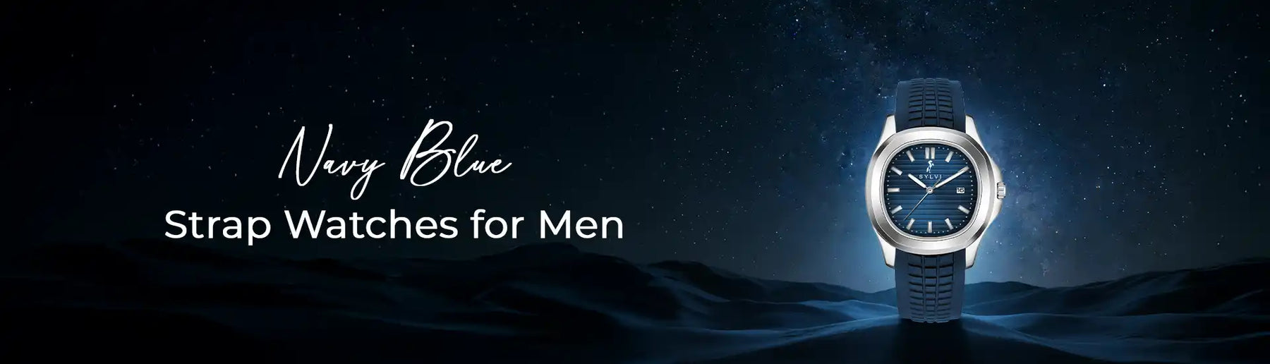 Navy Blue Strap Watches for Men
