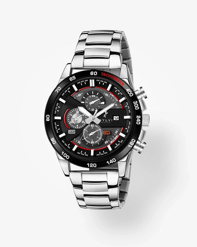 Sylvi Rig One O One WT Max Black Crystal PC Case Analog Digital Casual  Wrist Watch For Men