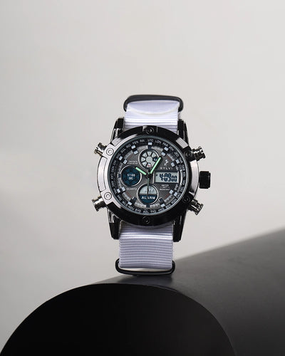 Sylvi Iconic White Nylon Strap Watch
