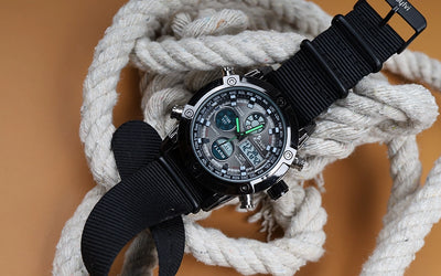Sylvi Iconic Black Nylon Watch Elegant Props Image