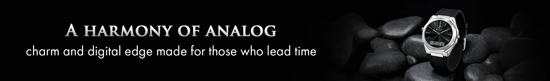 TimeShift hybrid watch banner for men