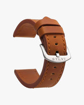 Sylvi 24mm Brown Leather Strap for Wrist watches Main Image