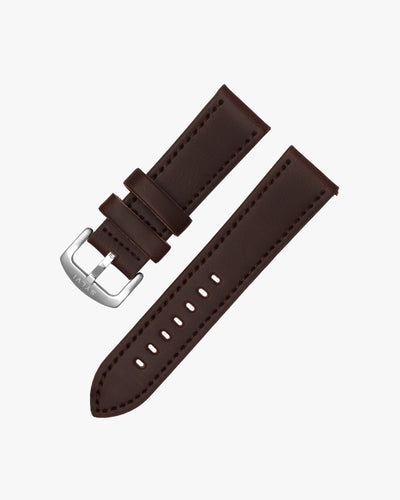 24mm Coffee Leather Strap