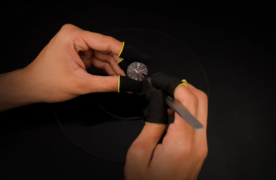 Sylvi Dazzle Black Rose Steel watch hands, designed for smooth, precise time display.