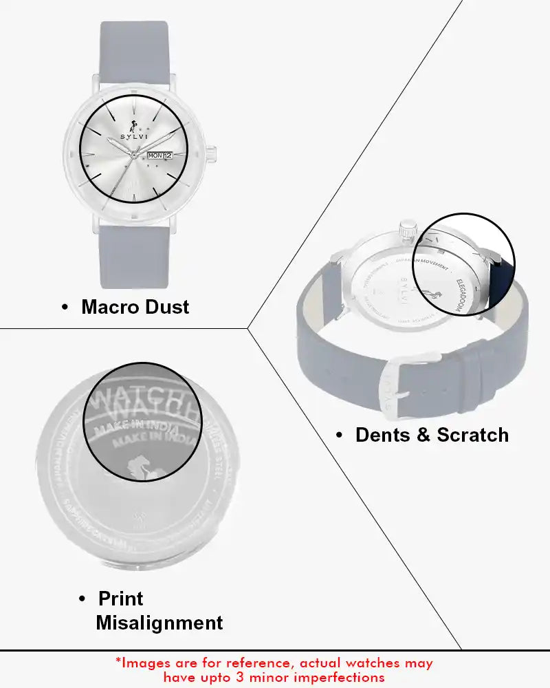 Certified Imperfect  Elegadoom White Rosegold Blue Leather