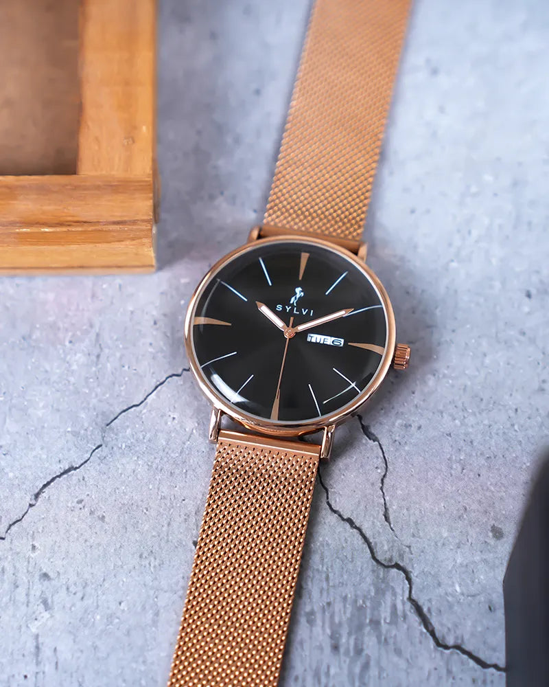 Elegadoom Black Rosegold Mesh