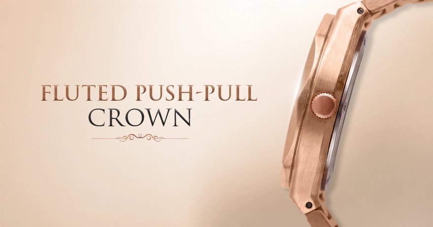 Mother-of-pearl dial finish of the Sylvi Sia rose-gold watch