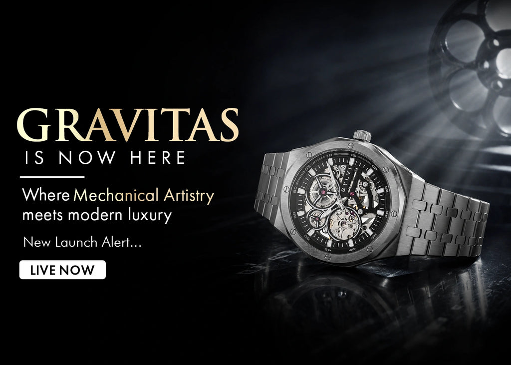 Sylvi Gravitas luxury automatic watch special promotion banner