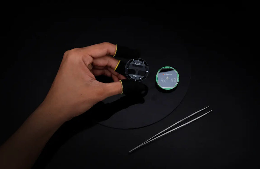 Hawk brown silver watch dial setup with refined layout and balanced markers