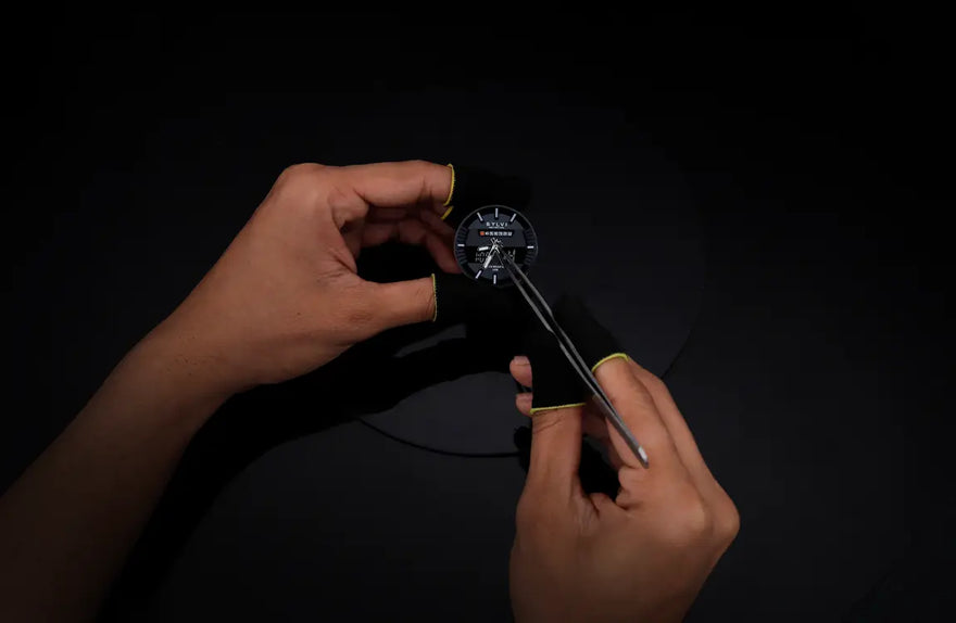 Hawk brown silver watch hands fitting with smooth alignment and clear visibility