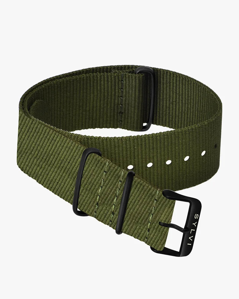 Sylvi 24mm Green Nylon Strap for Watch Main Image