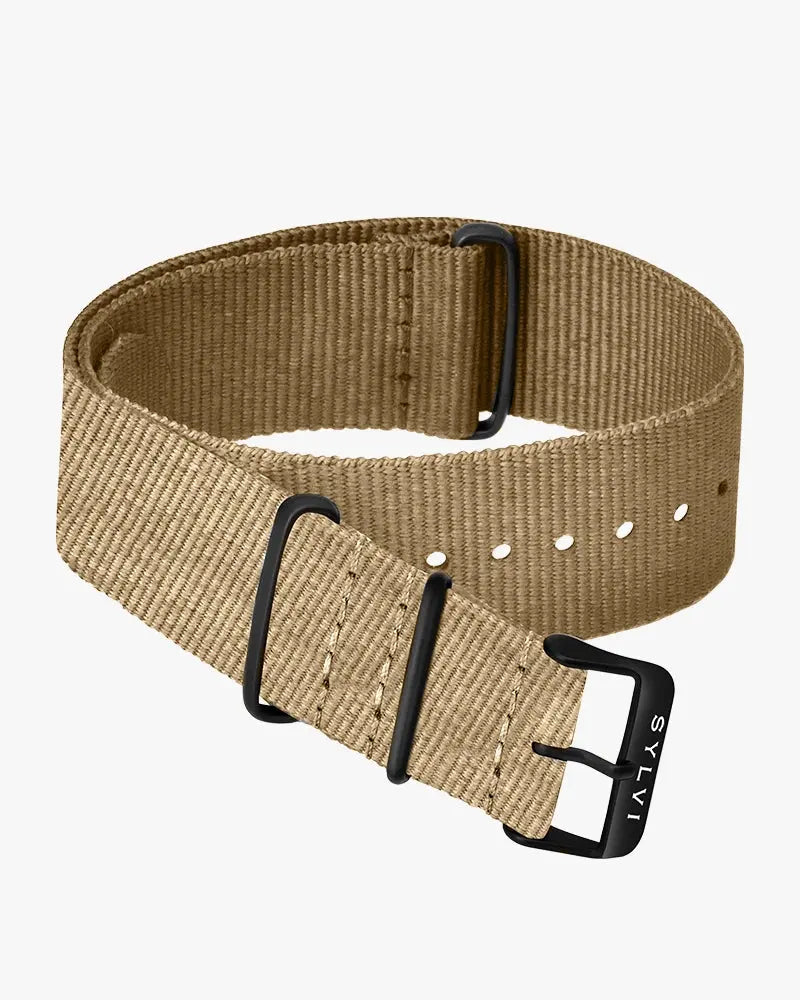 Sylvi 24mm Khaki Nylon Strap for Watch Main Image