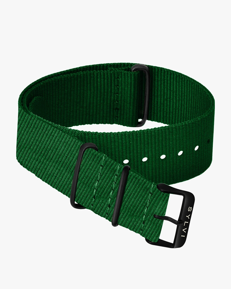 Sylvi Neon Green Nylon Fabric Strap for Watch Shop Online