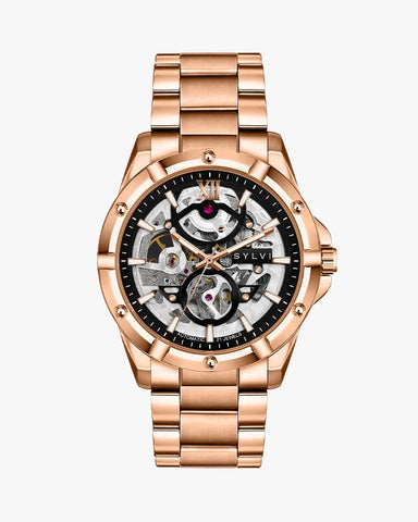 Pulse Skeleton Rose Gold Steel