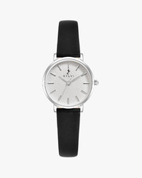Riva Ivory Silver Black Leather