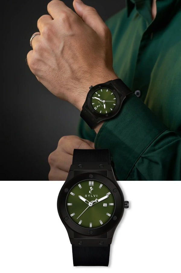 Majestic Green Black Silicone