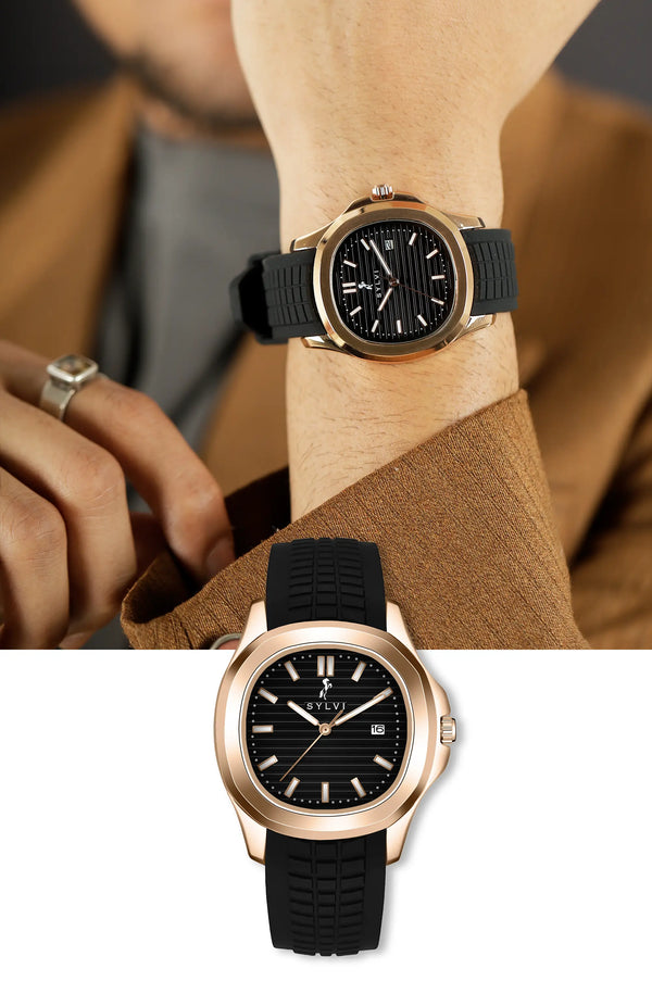 Urbanic Black Rose Gold Silicone