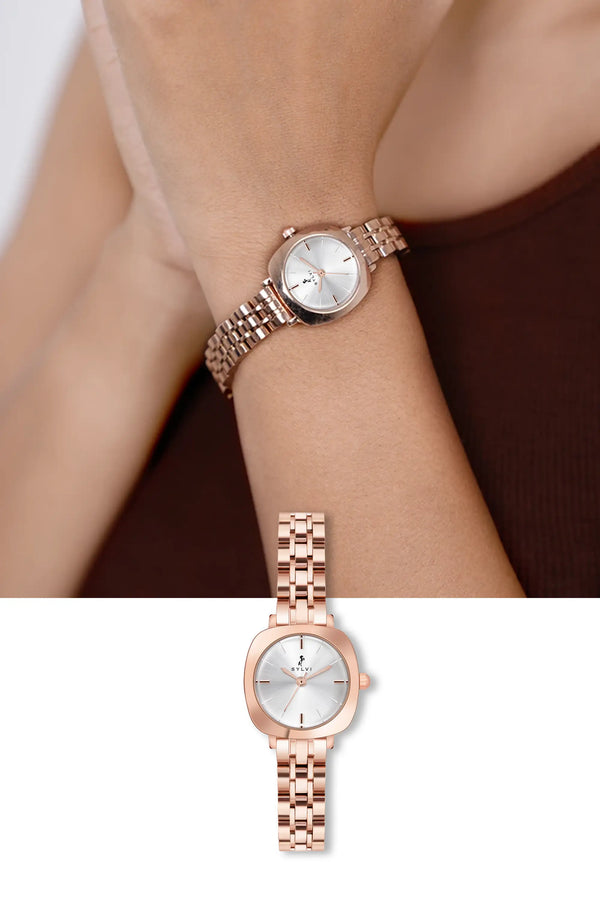 Bella White Rosegold Steel