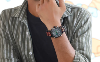 Sylvi Iconic RGB Nylon Strap Watch Model Hand Explore Now