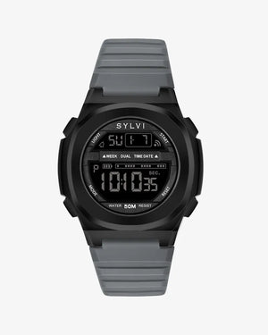 Sylvi Evoke Grey Watch Small Dial Digital Unisex Watch 